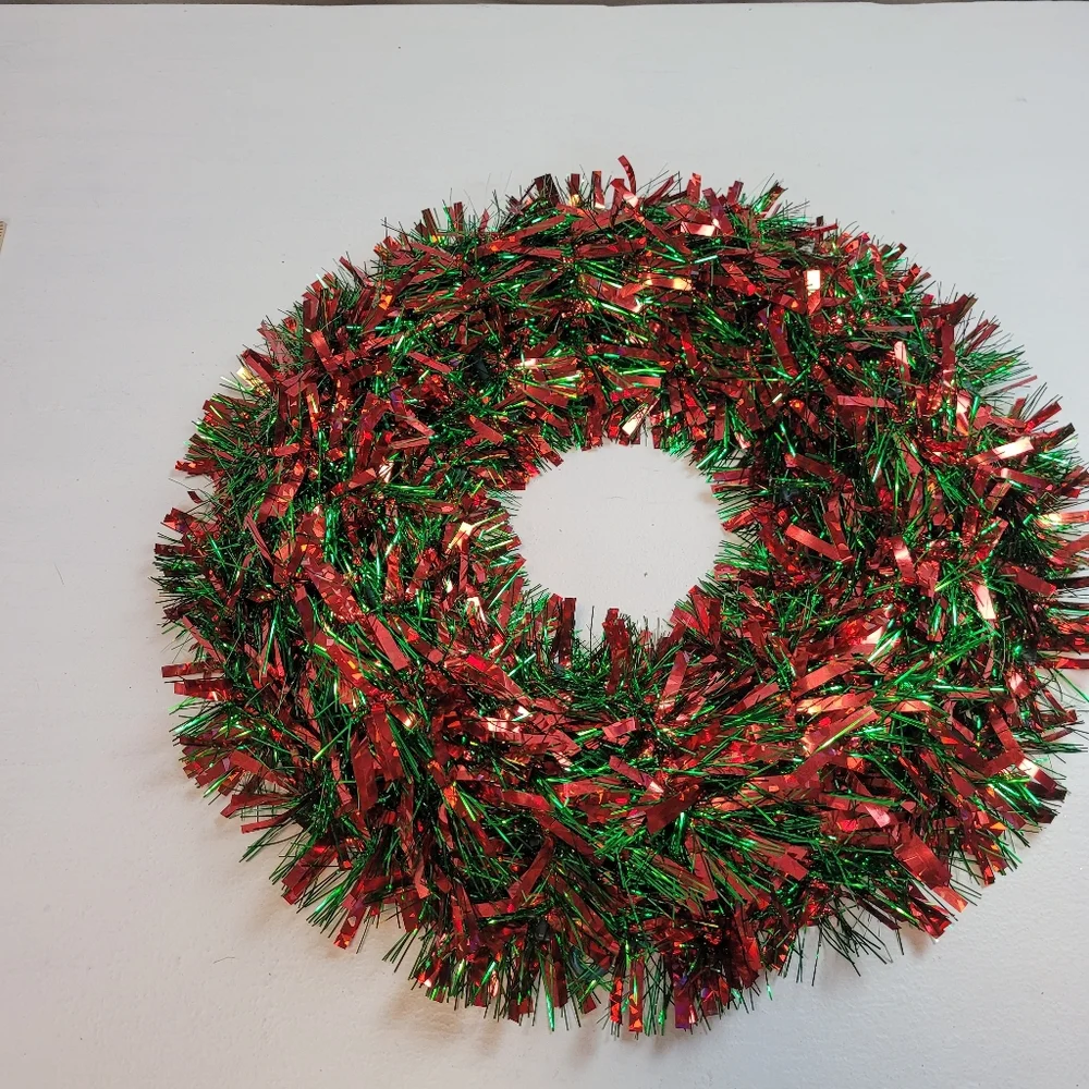 Festive Red and Green Holiday Wreath